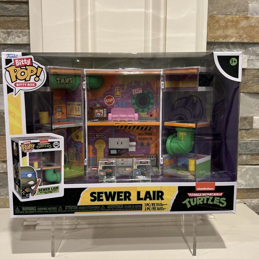 Funko Bitty Box Pop Teenage Mutant Ninja Turtles SEWER LAIR Display 2 Bitty Pops